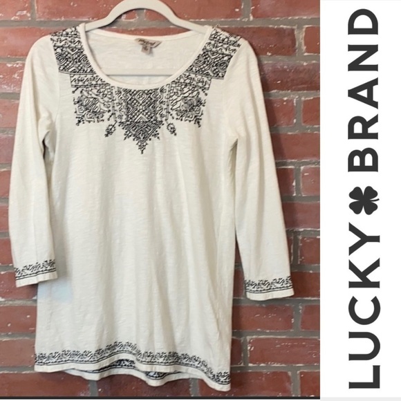 Lucky Brand Tops - LUCKY Brand embroidered top
